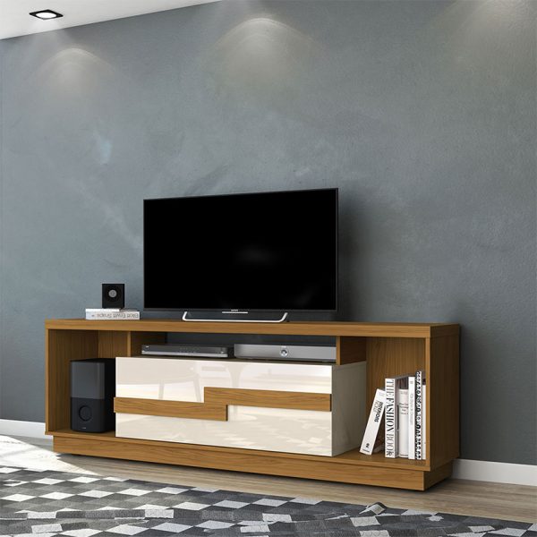 La mesa de tv 60" Bia aporta equilibrio y armonía a los espacios del hogar, disponible en cuatro colores