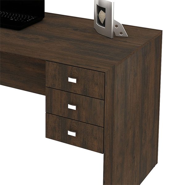 El escritorio Turín esta diseñado para facilitar su uso ajustando los cajones al lado de su elección.