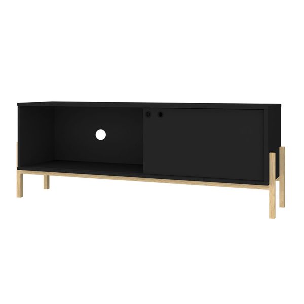 La mesa de tv 48" cuenta con amplios espacios para ubicar elementos decorativos y de uso diario