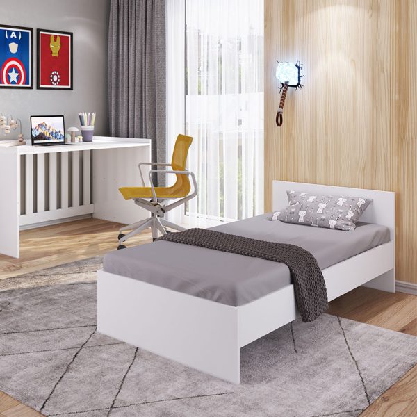 Cuna/ cama multifuncional adaptable a cama y escritorio, con cajonera ajustada a cómoda
