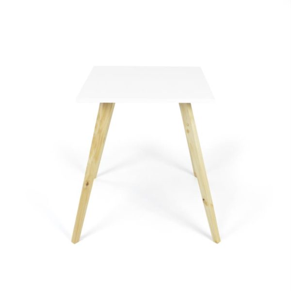 Mesa auxiliar en madera color blanco