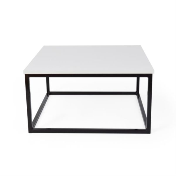 Mesa de centro en madera blanco y negro