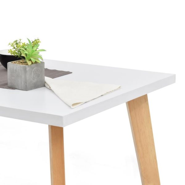Mesa comedor en madera color blanco