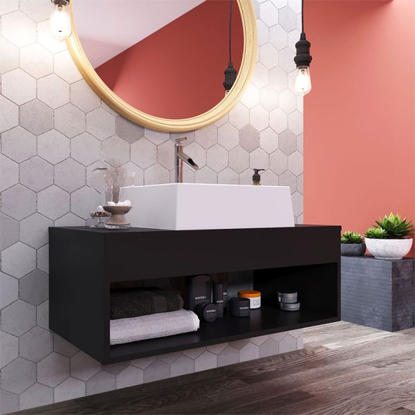 Mueble de baño elegante para el hogar con lavamanos