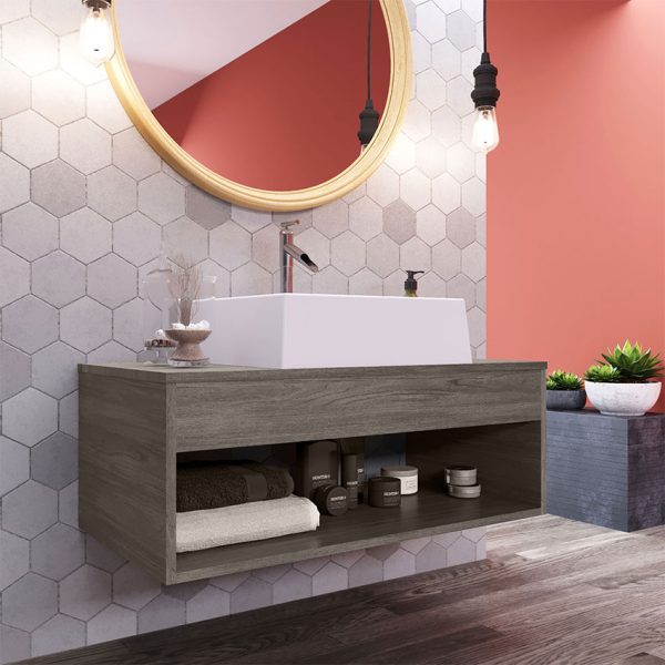 Mueble de baño elegante para el hogar con lavamanos