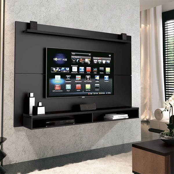 Panel de tv con diseño minimalista, que soporta un televisor de hasta 60''