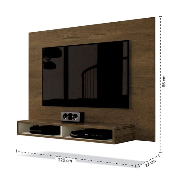 Panel con diseño sencillo y dos compartimientos para objetos electrónicos