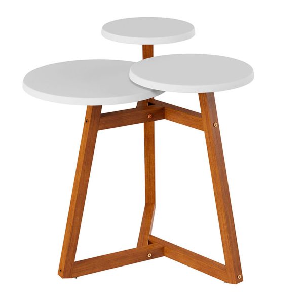 La mesa auxiliar Buk tiene tres mesas independientes dando un toque moderno y con estilo