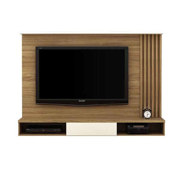 Panel de tv ideal para televisor de 65" con dos compartimientos