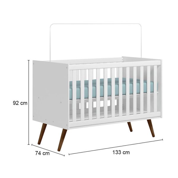 Cuna cama con tres ajustes de altura ideal para las etapas del bebé